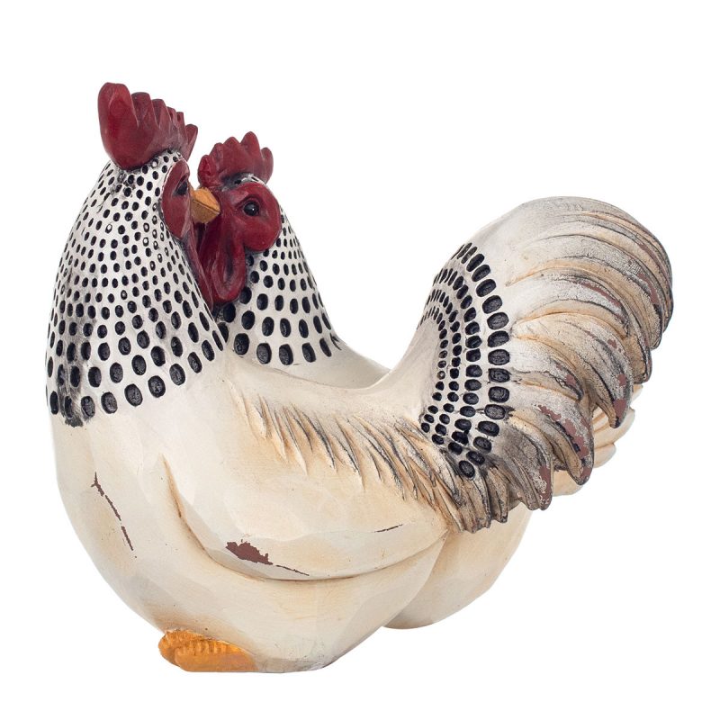 Couple Poule et Coq en Résine 18x13x16cm – Image 4