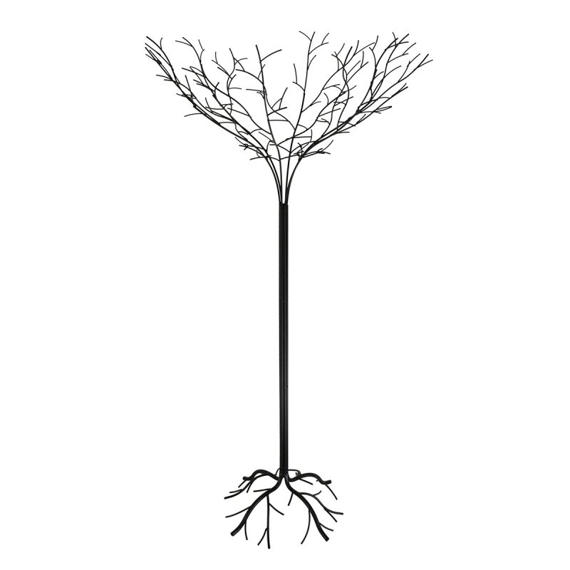 Arbre Décoratif sur Pied en Métal Noir 60x60x120cm