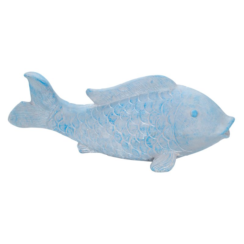 Poisson en Résine Bleue 65x21x27cm – Image 2