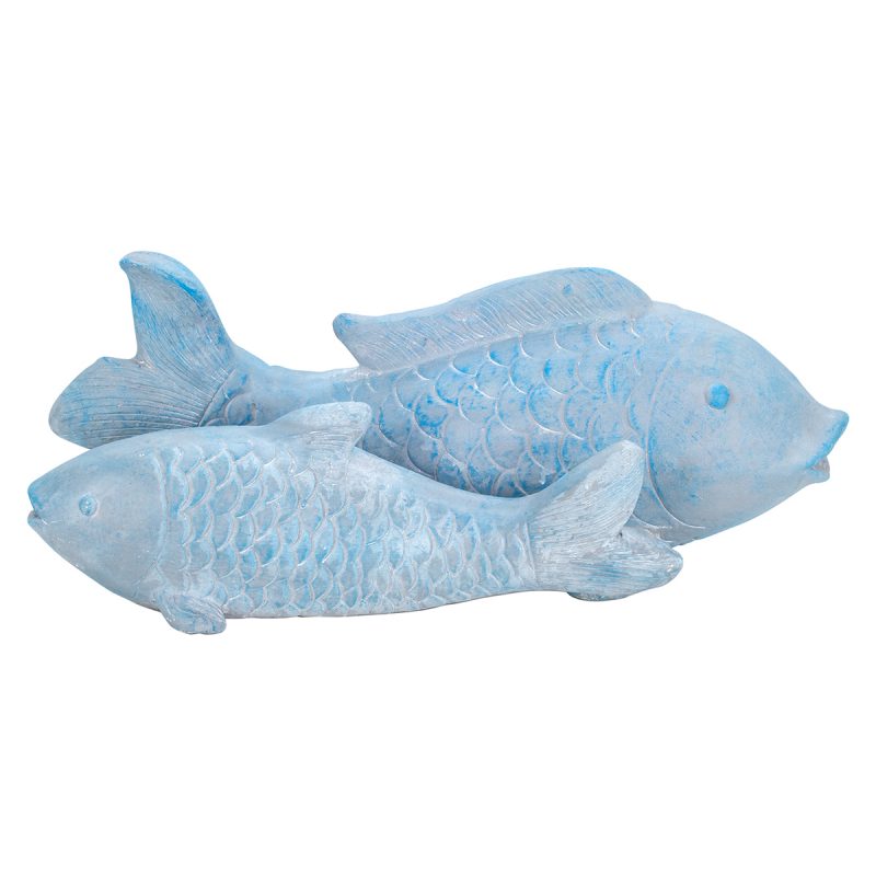 Poisson en Résine Bleue 65x21x27cm – Image 3