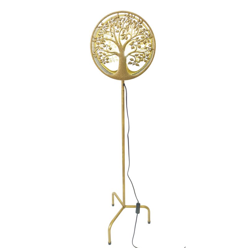 Lampadaire "Arbre de Vie" en Métal Doré 30x12x130cm – Image 3