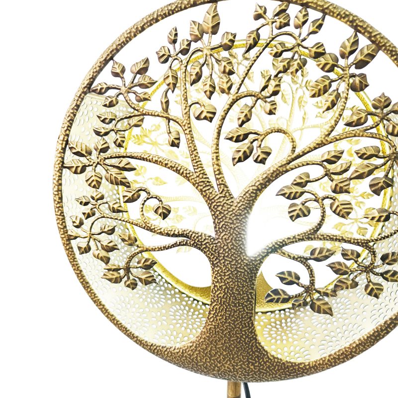 Lampadaire "Arbre de Vie" en Métal Doré 30x12x130cm – Image 2