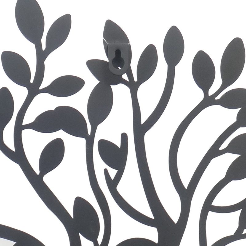 Arbre de Vie Mural en Métal Noir 46,5x1x57cm – Image 2