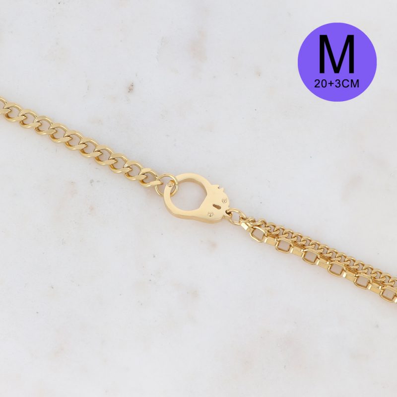 Bracelet Alex M - UNISEX - Doré 23 cm – Image 3