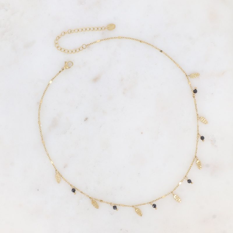 Collier - Pampilles Ovales et Pierres Naturelles Onyx – Image 2
