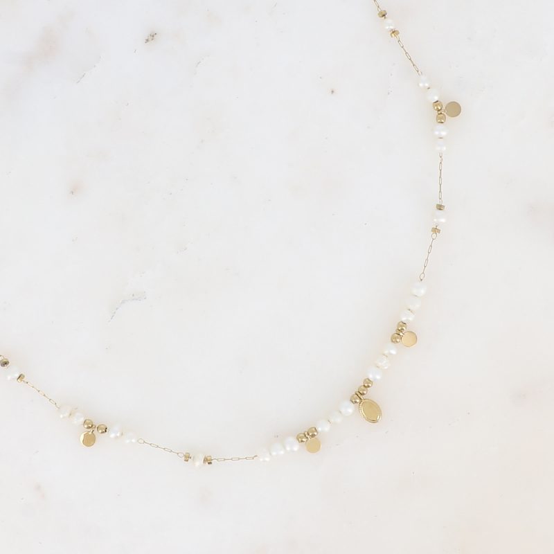 Collier Daniela - doré perles d'eau douce – Image 2