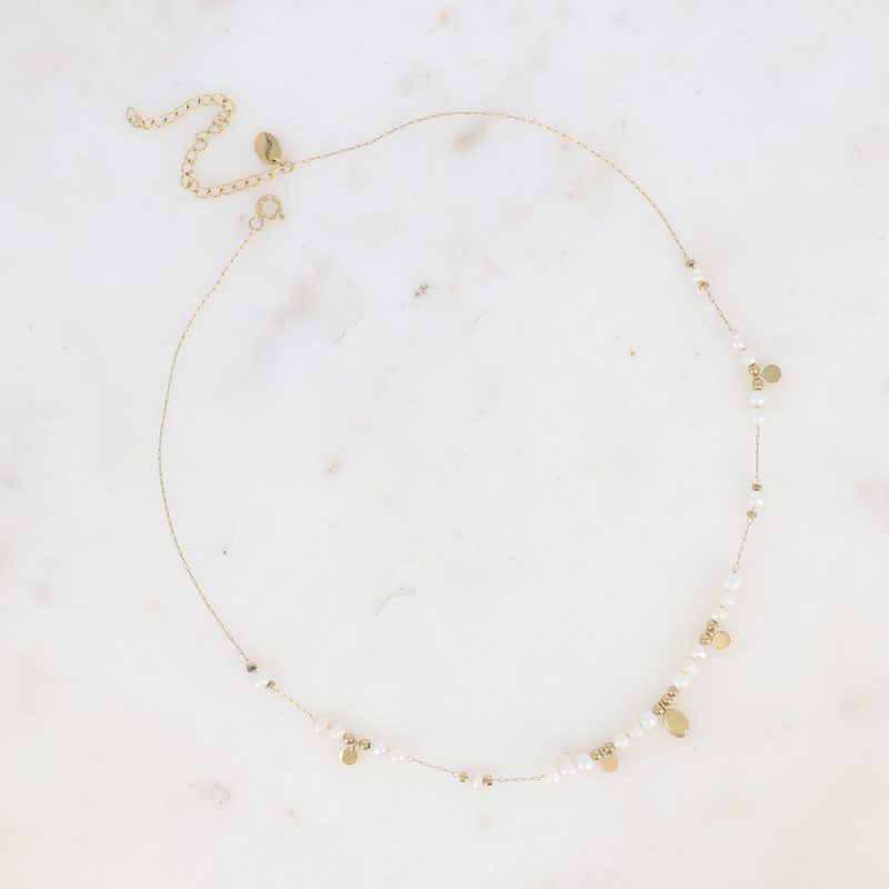 Collier Daniela - doré perles d'eau douce – Image 3
