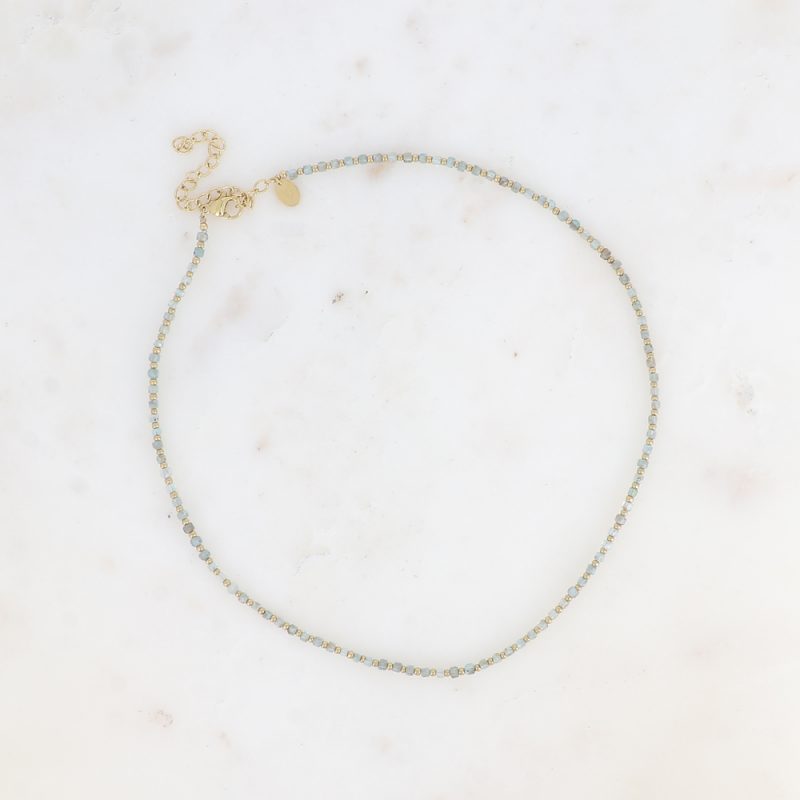 Collier sur Câble - Pierres Naturelles Cubiques Apatite – Image 2