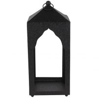 Lanterne "Gerold" en Métal Noir 20x20x47cm – Image 2