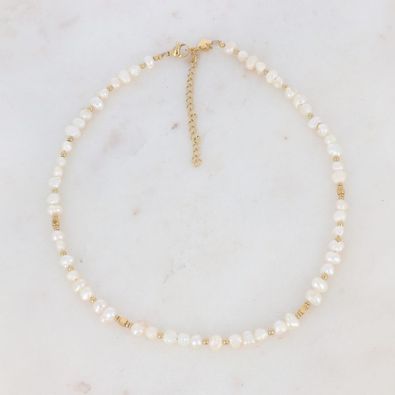 Collier Odysée doré avec perles d'eau douce – Image 2