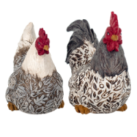 Poule en Résine Décoré 16x15x9cm – Image 2