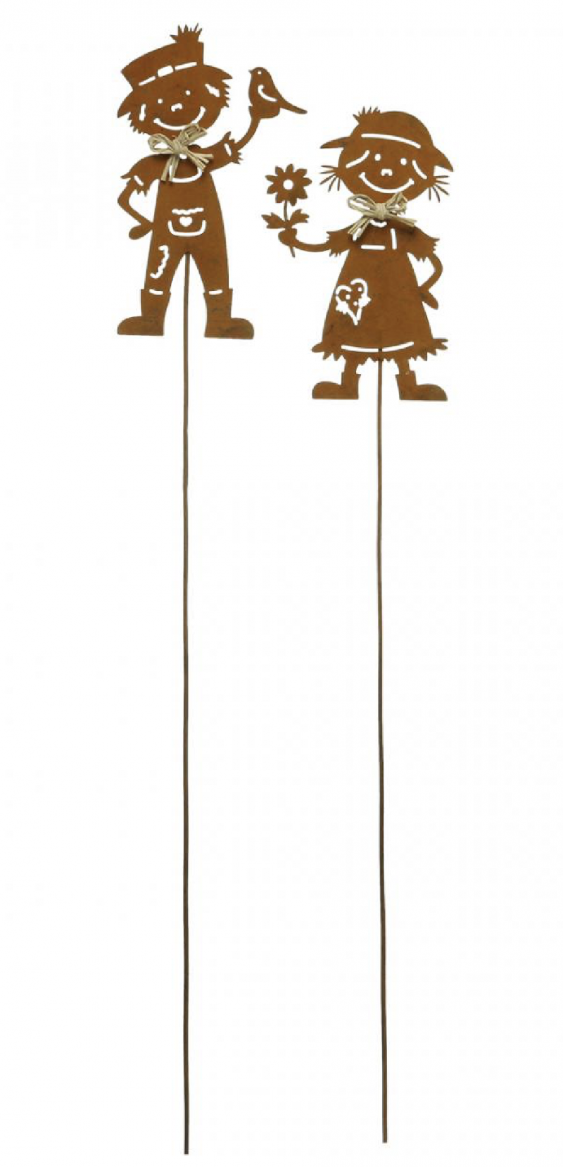 Piquet de Jardin en Métal Rouillé, 2 Modèles au Choix H.49cm – Image 3