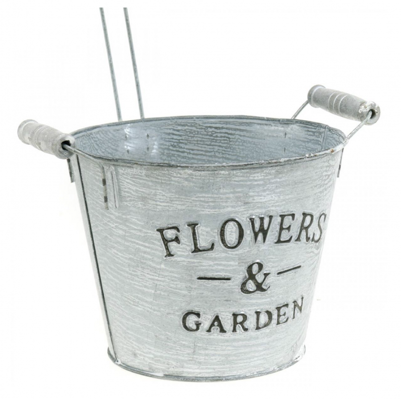 Pot Décoratif avec Arrosoir en Métal Gris H.38m – Image 3