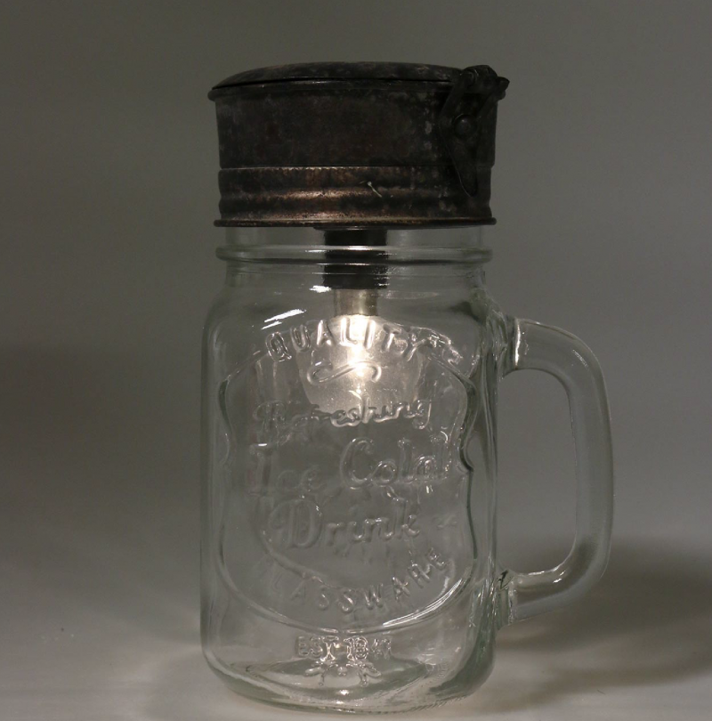 Lampe LED Verre "Ice Cold Drink" avec Métal Vieilli ø8cm x H.16cm – Image 2