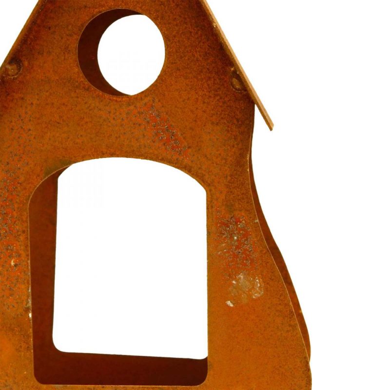 Nichoir Maison à Suspendre en étal Rouillé 17,5cm – Image 2