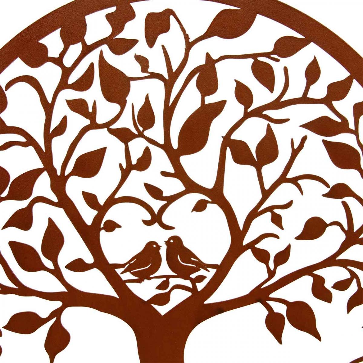 Pendentif Arbre de Vie en Métal Rouillé ø25cm – Image 2