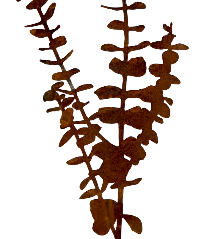 Piquet Eucalyptus en Métal  Rouillé 21x136cm
