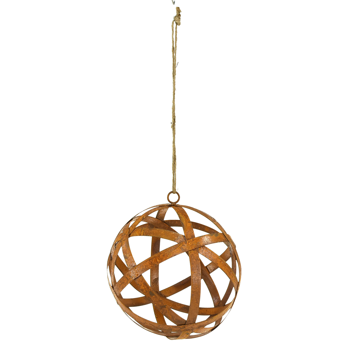 Sphère décorative en Métal Rouillé à Suspendre ø20cm