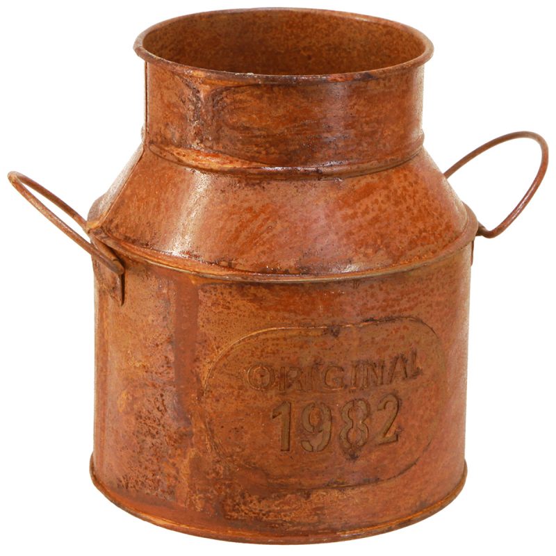 Pot à Lait Vintage "1982" en Métal Aspect Rouillé H.15,5cm ø13cm – Image 3