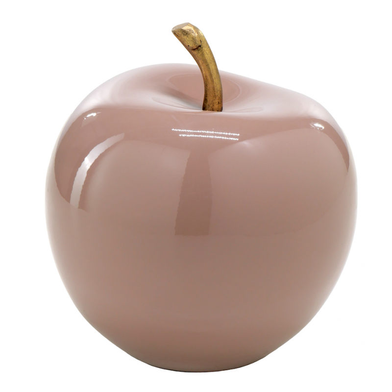 Pomme Décorative en Fibre de Verre Taupe ø21cm