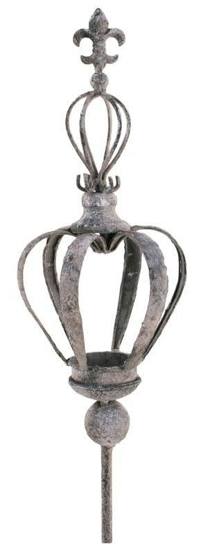 Piquet de Jardin Couronne en Métal Antique 71cm