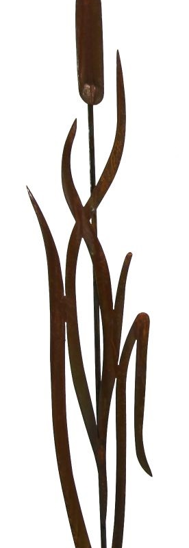 Piquet Roseau en Métal Rouillé 10xH.120cm