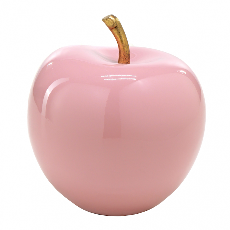 Pomme Décorative en Fibre de Verre Rose Pastel ø21cm