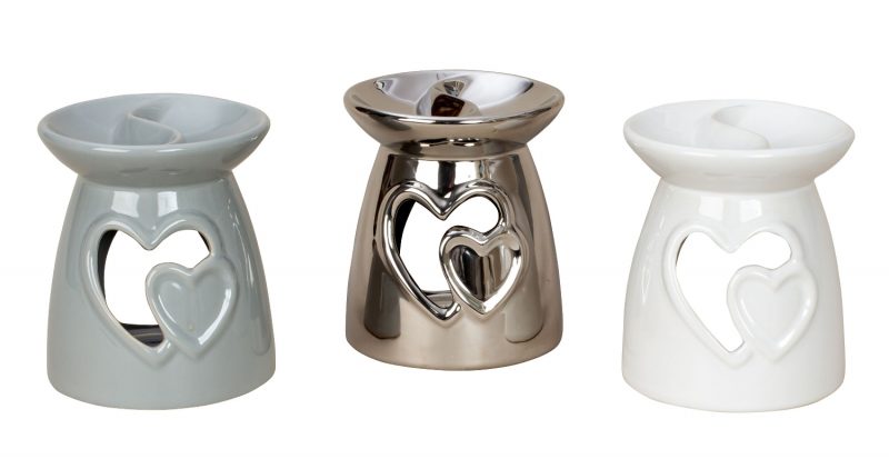 Brûle Parfum en Céramique Petit Coeur, Coloris au Choix 11,5x13,5cm – Image 2