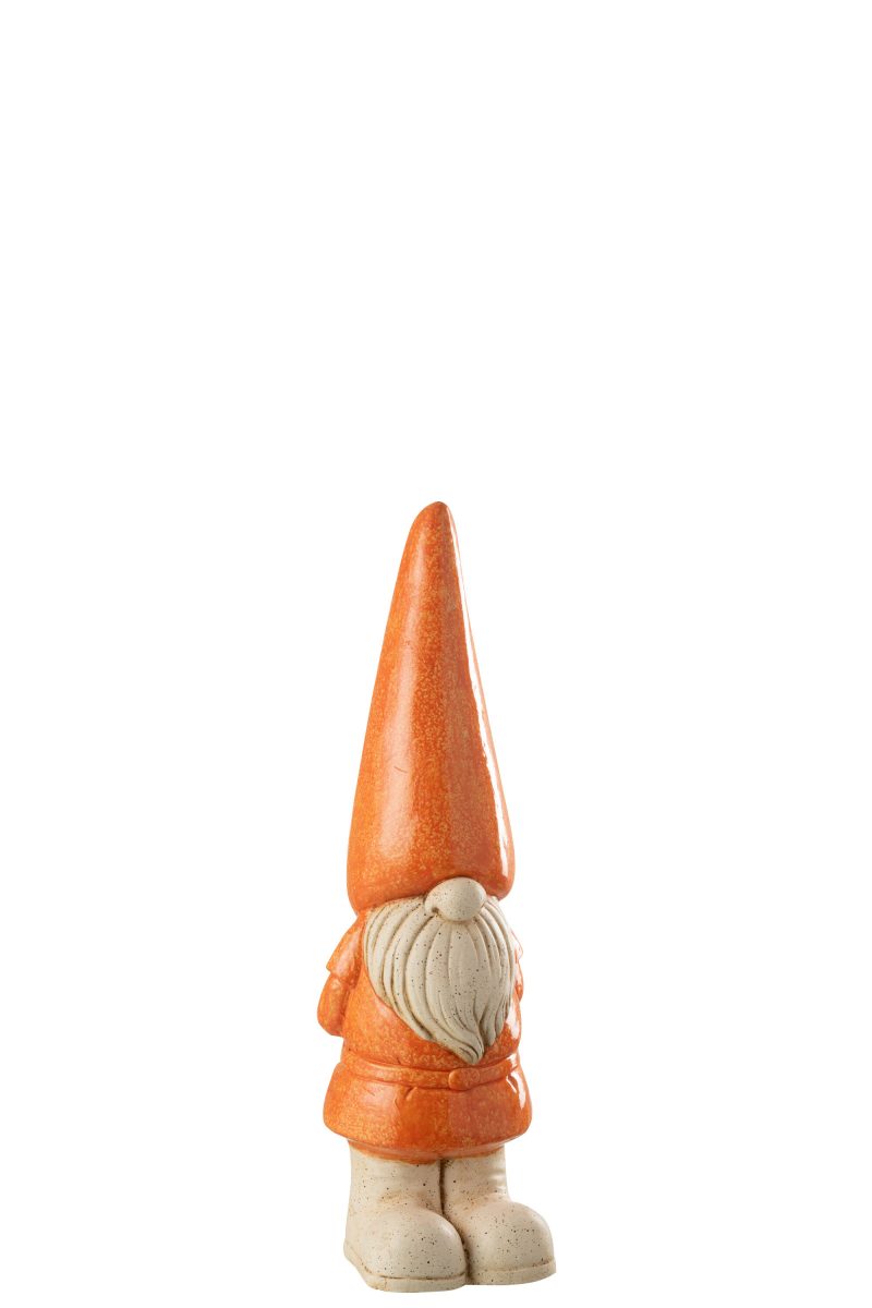Lutin Extérieur en Polyrésine Orange 19x15xH.61cm