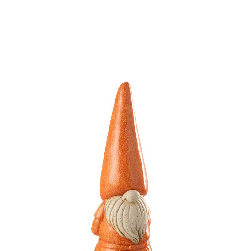 Lutin Extérieur en Polyrésine Orange 19x15xH.61cm
