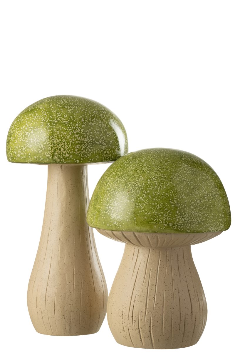 Champignon Extérieur en Polyrésine Verte 25x25xH.48cm – Image 2