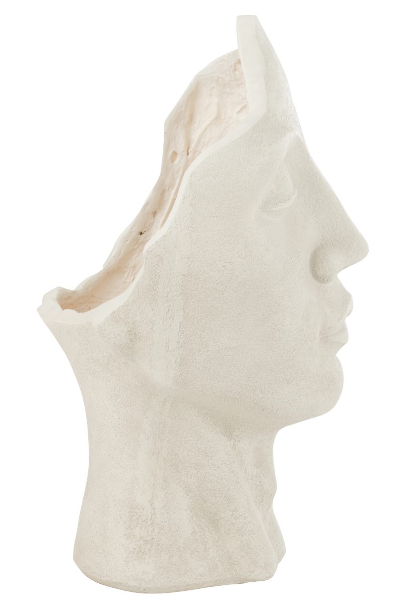 Cachepot Extérieur "David" Argile Blanc 40,5x36x70cm – Image 3