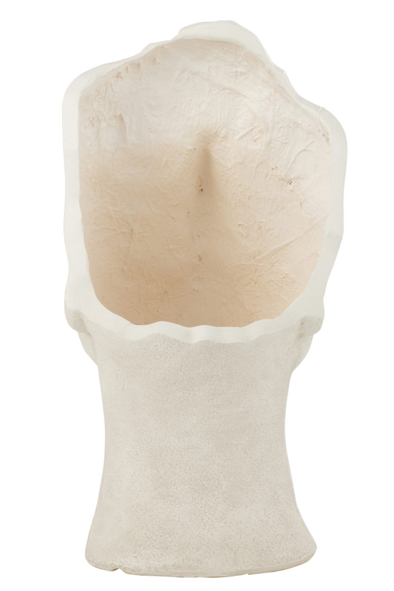 Cachepot Extérieur "David" Argile Blanc 40,5x36x70cm – Image 4
