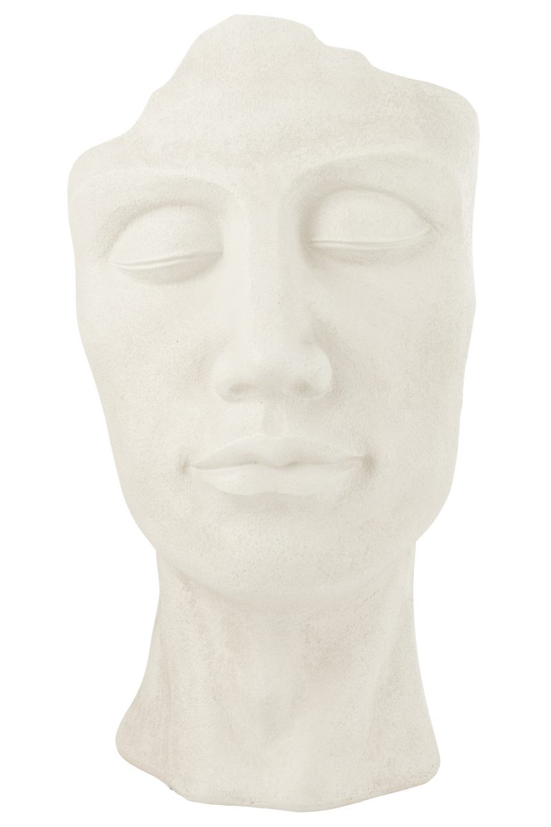 Cachepot Extérieur "David" Argile Blanc 40,5x36x70cm – Image 2