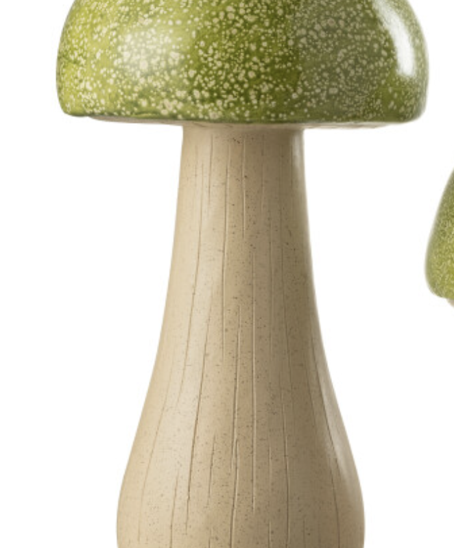 Champignon Extérieur en Polyrésine Verte 25x25xH.48cm