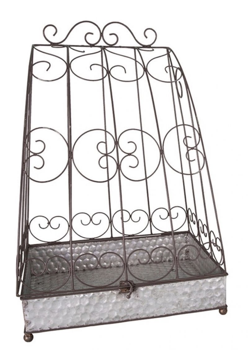 Andalouse en Métal Gris Vieilli 30x39.5x58.5cm