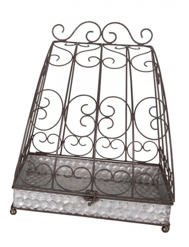 Andalouse en Métal Gris Vieilli 33x23x39cm