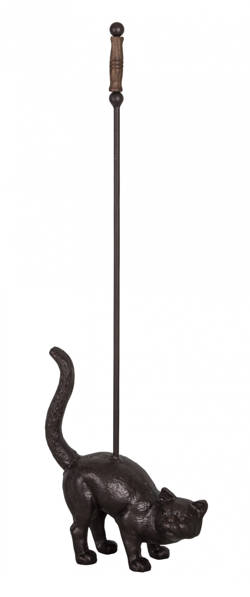 Cale Porte Chat en Fonte et Bois 8x24x72cm – Image 2