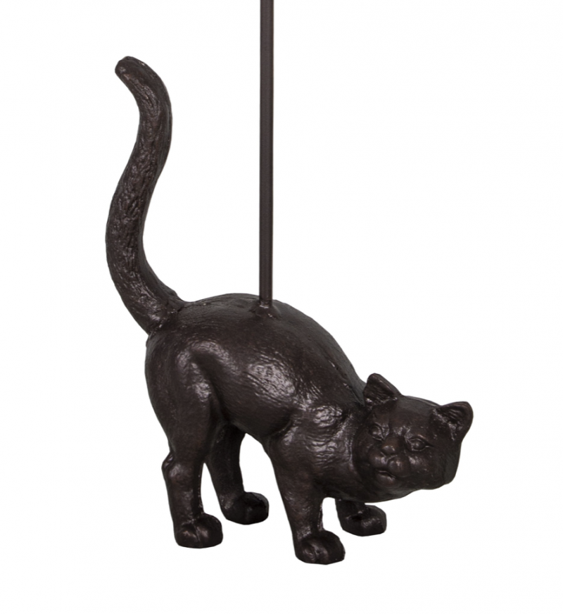 Cale Porte Chat en Fonte et Bois 8x24x72cm