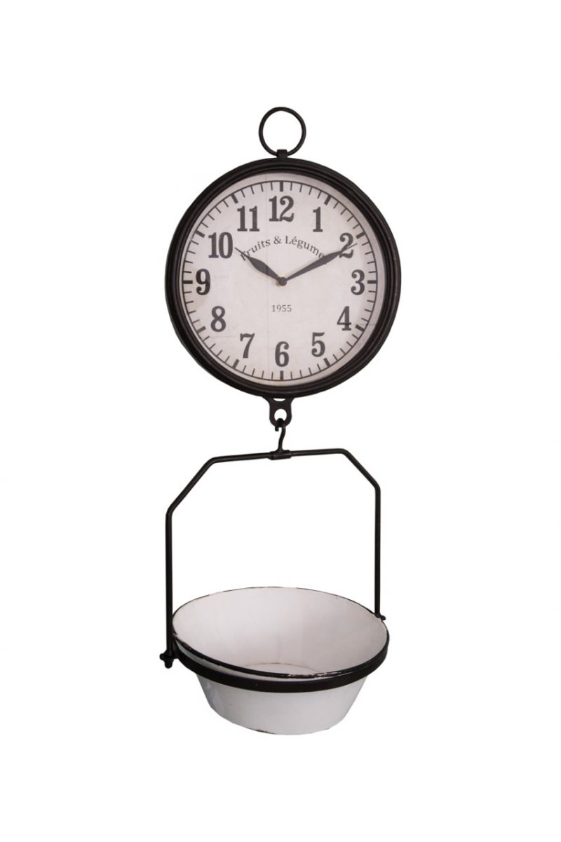 Horloge à Suspendre avec Plateau "Fruits et Légumes" 25x29x66cm