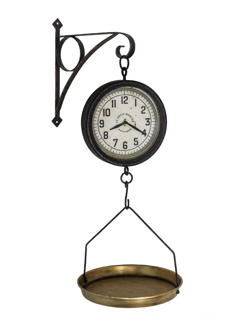 Balance Horloge à Suspendre avec Potence 31x31x73cm