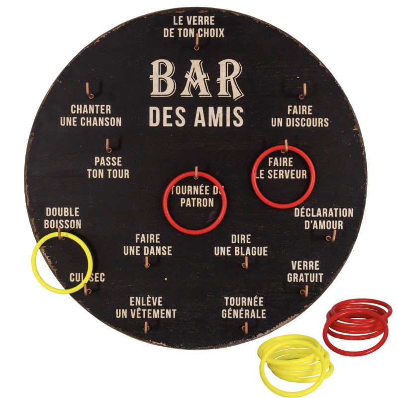 Jeu Lancé d'Anneaux à Gages en Bois ø50cm