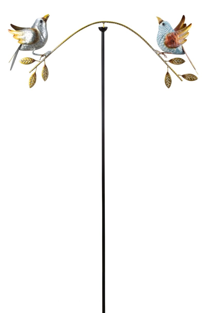 Piquet Mobile Balancier 2 Oiseaux en Métal Coloré 61xH.115cm – Image 2