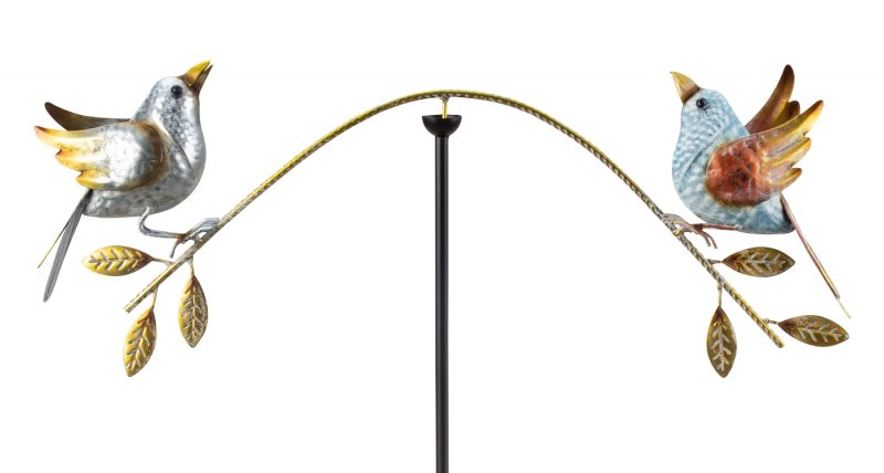 Piquet Mobile Balancier 2 Oiseaux en Métal Coloré 61xH.115cm – Image 3