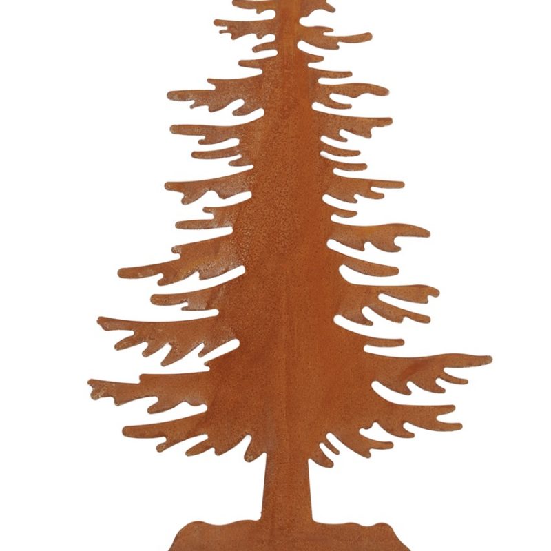 Piquet Sapin en Métal Rouillé 48xH.78cm+25cm