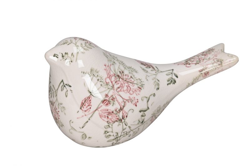 Oiseau en Céramique Décor Champêtre 20x9xH11cm