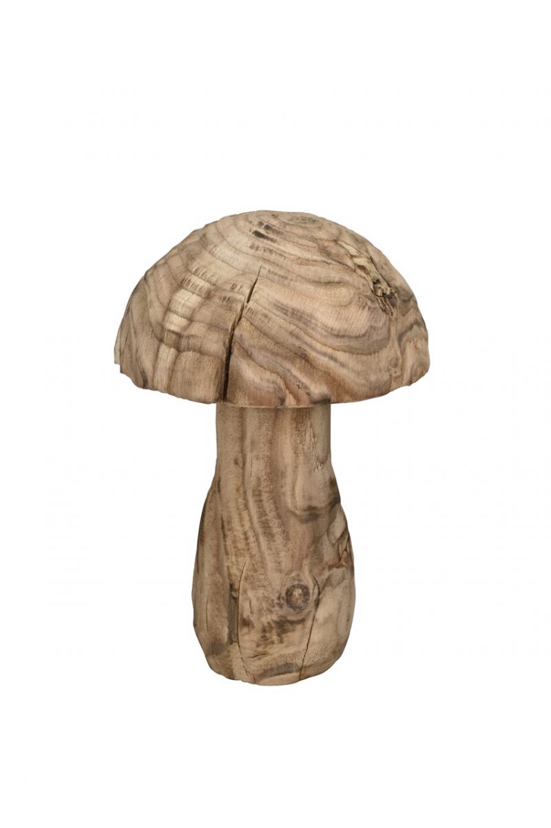 Champignon en Bois Naturel ø12,5xH18cm