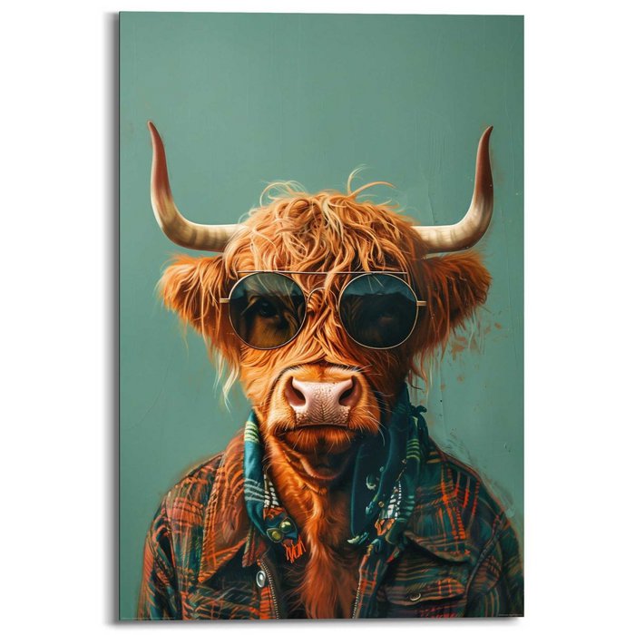 Peinture Highland Habillé 90x60cm