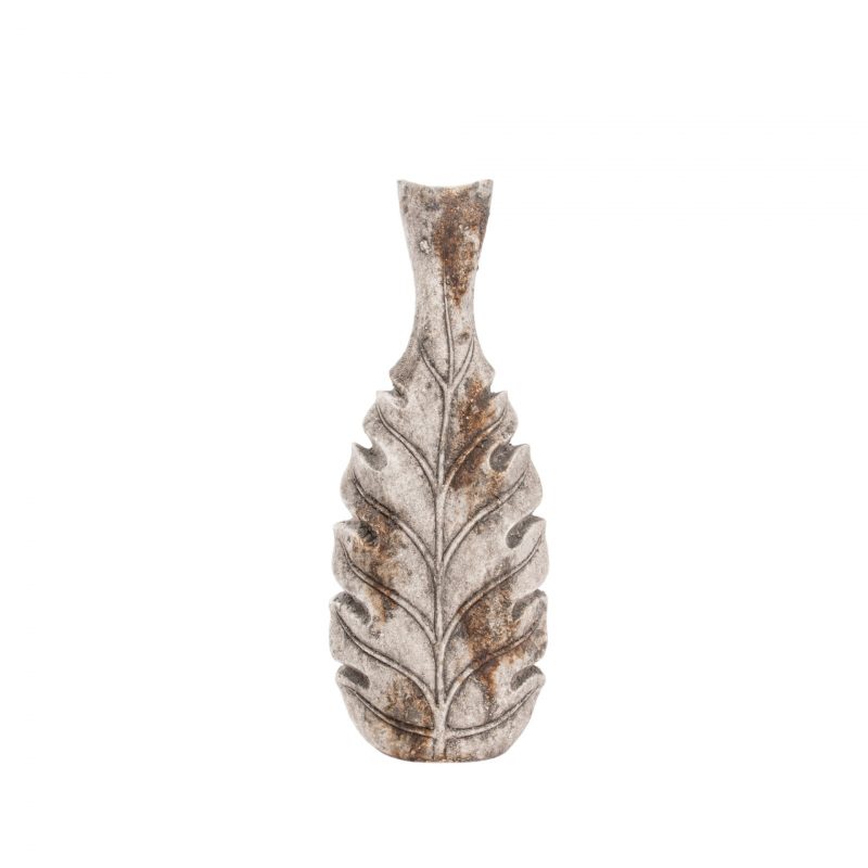 Vase "Feuille" en Céramique Style Antique 23,5x11,5xH60,5cm