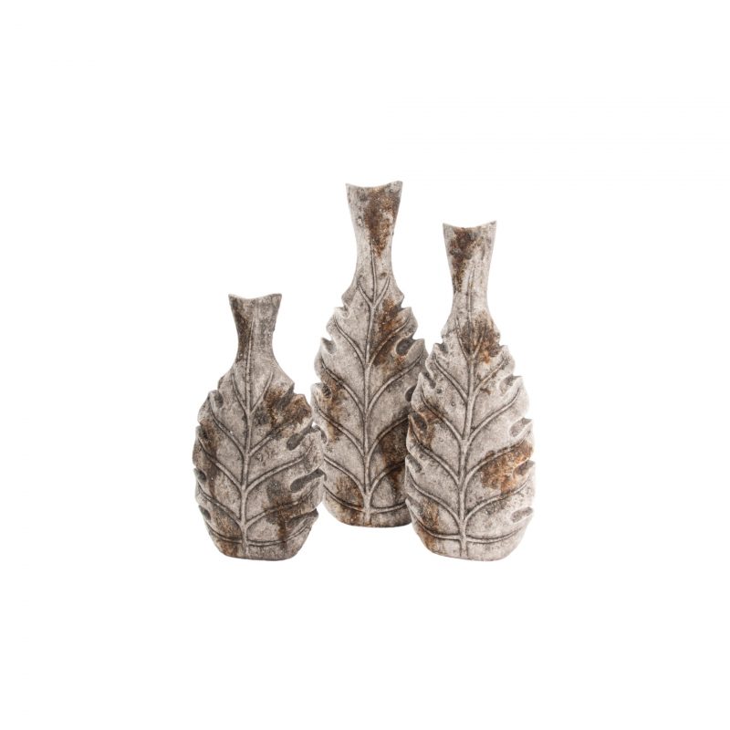Vase "Feuille" en Céramique Style Antique 21x10xH41cm – Image 2